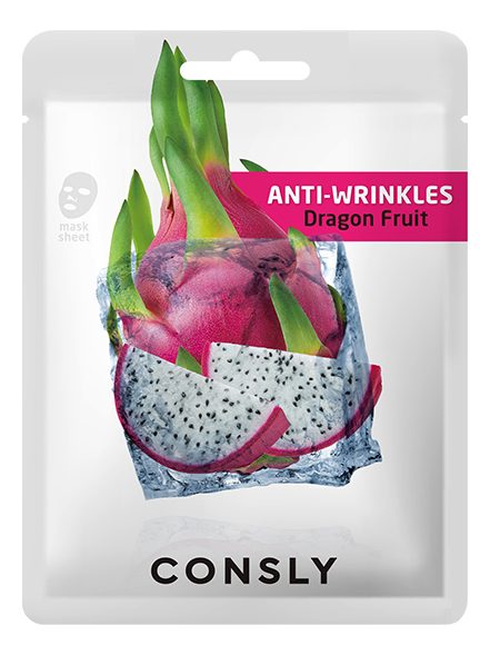 Маска тканевая с экстрактом драгонфрута антивозрастная CNS Dragon Fruit Anti-Wrinkles 20 мл