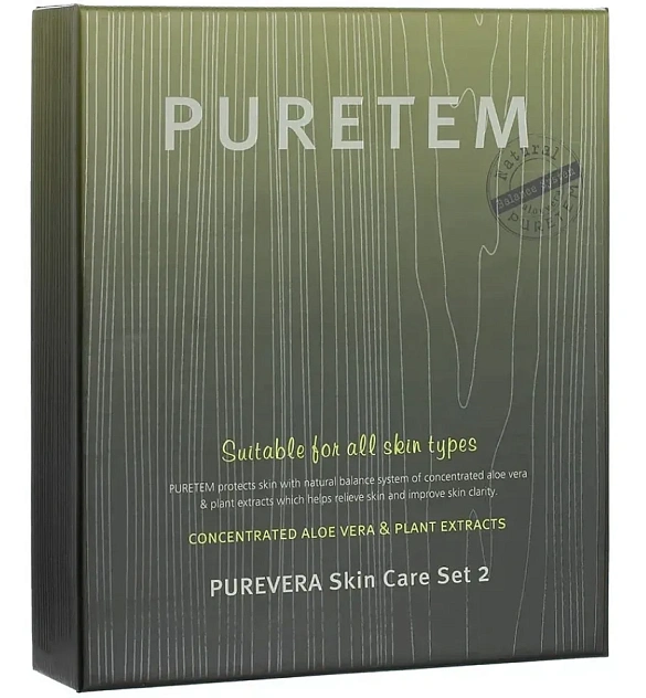 Набор с экстрактом алоэ вера Puretem Purevera 2 Items Set (130мл*130мл*25мл*15мл*15мл)